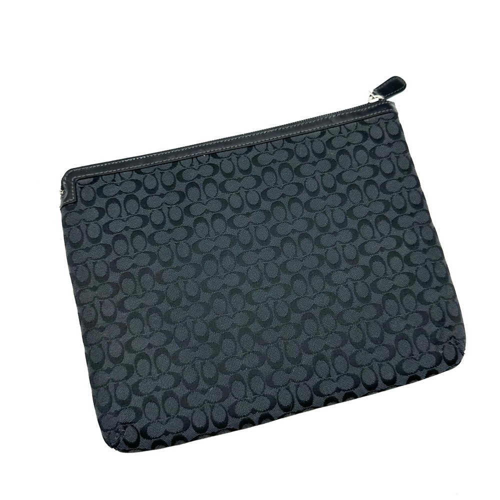 Coach Tablet Sleeve – Black Canvas (Style F61035) - Picture 2 of 5